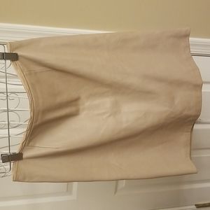 Women's Tan Lambskin leather skirt
